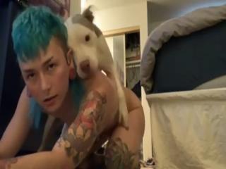 Free zoo sex video of a woman having fun with a dog, often known as "alone and hot with the dog" or "zoophilia."